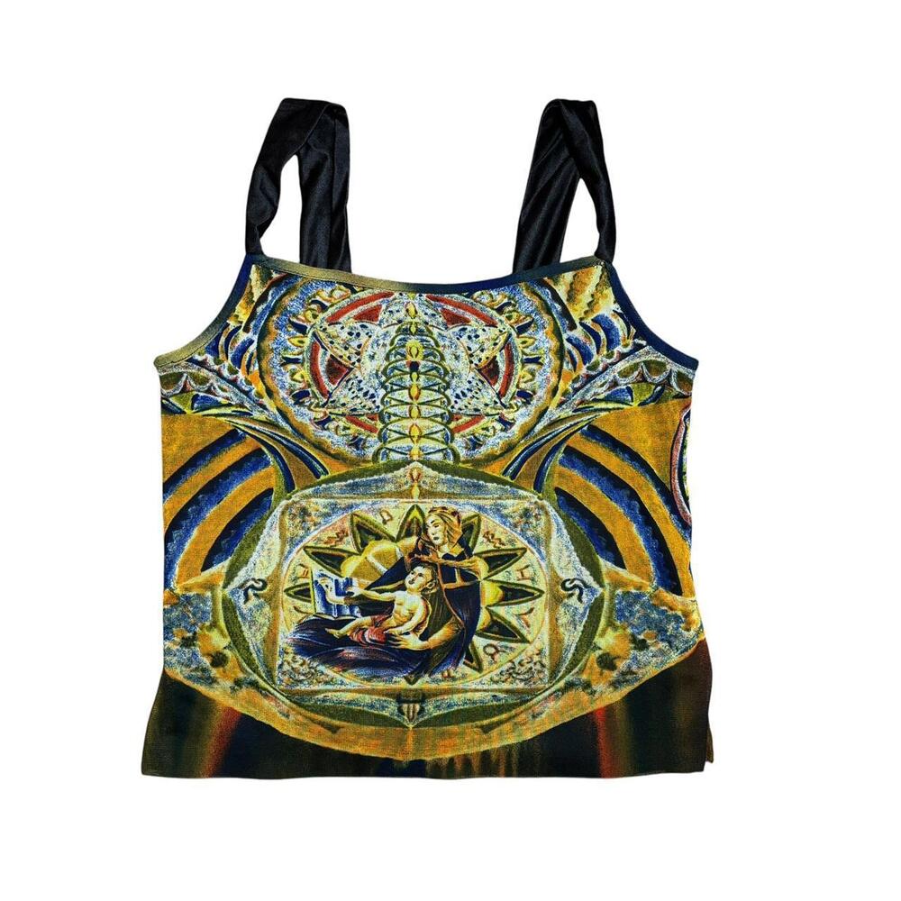 Women's Multi and Black Vests-tanks-cami